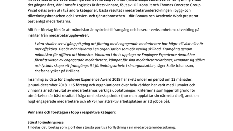 De prisas för framgångsrik förändringsresa i ökat medarbetarengagemang