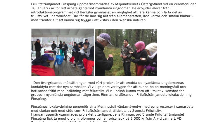 Friluftsliv och integration en meningsfull kombination
