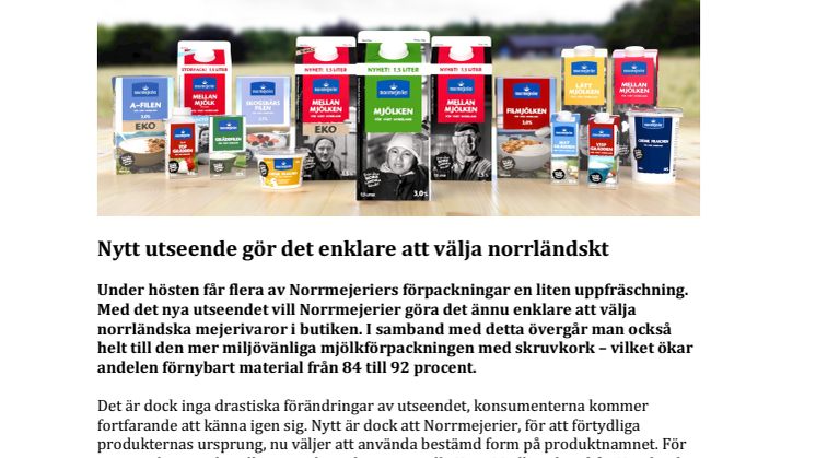 Nytt utseende gör det enklare att välja norrländskt