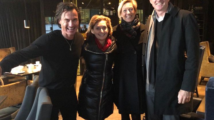 Foto til fri bruk, fra venstre: Petter Stordalen, Chantal Restivo-Alessi, Anette Ekstrøm og Brian Murray.