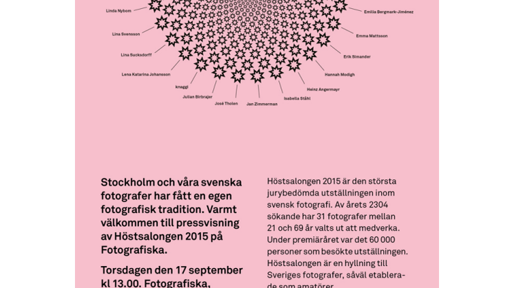 Pressvisning Höstsalongen 2015 
