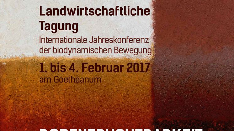 Plakat zur internationalen Konferenz ‹Bodenfruchtbarkeit› der Sektion für Landwirtschaft am Goetheanum (Pigmentbild von Christian Kessler)