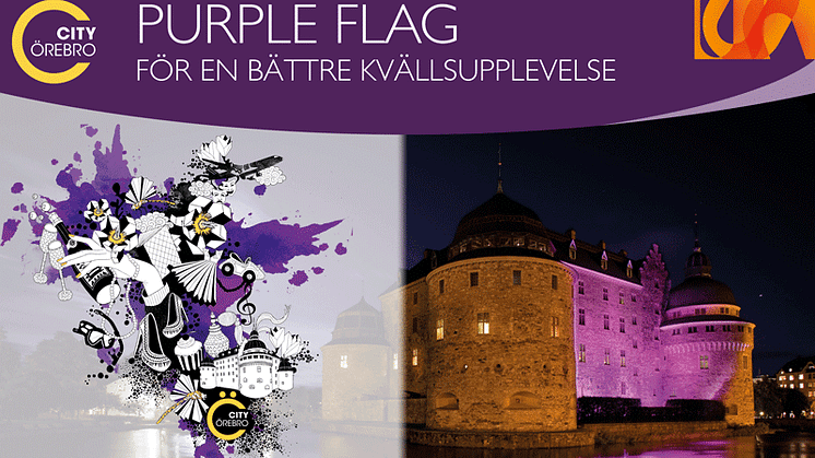 Örebro blir Purple Flag-certifierad. Fotomontage: City Örebro.