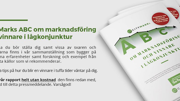 CityMarks tips till fastighetsägare i tuffare tider