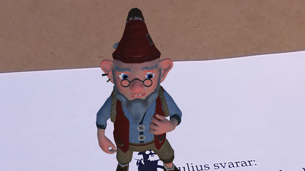 Tomten Julius är en av figurerna i barnboken "Jättinnan" som utspelar sig i Falköping. Med hjälp av en app kan Julius och andra figurer kliva ur böckerna  i 3D när man håller en  mobils eller läsplattas kamera över sidornas bokstavsfigurer.