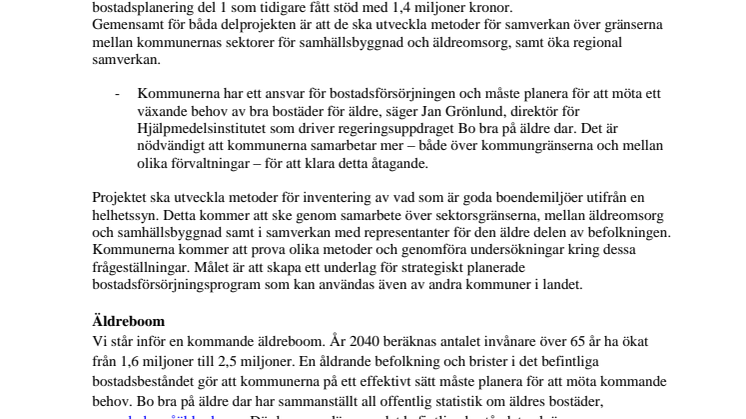 Kommuner i Västra Götaland samarbetar om äldres boende