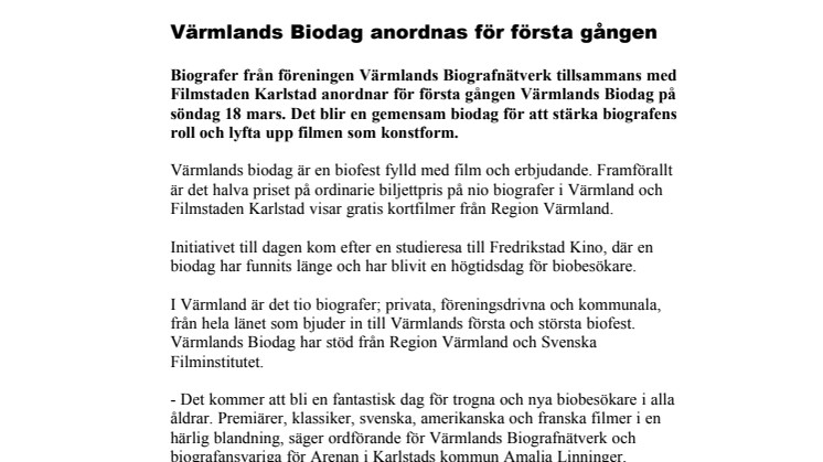 ​Värmlands Biodag anordnas för första gången