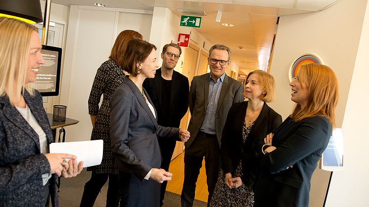 Annie Lööf besöker Polarbageriet i Älvsbyn