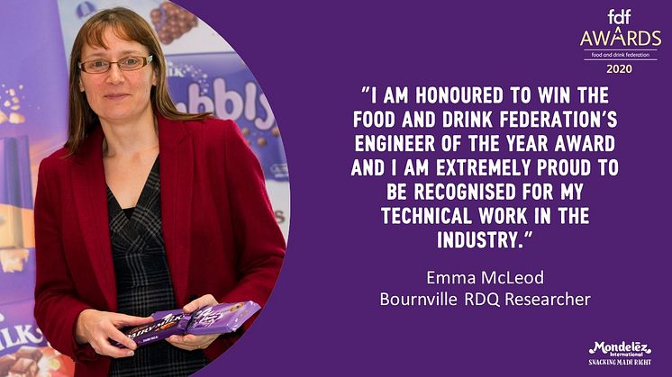 FDF 2020 Awards - Emma McLeod for Food and Drink Engineer of the Year Award