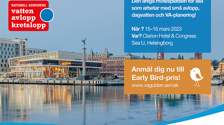  Boka dig till early bird-pris på VAK 2023 senast fredag den 20 januari 