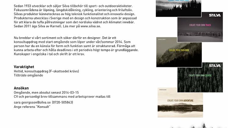 Silva söker konsult inom design och konstruktion