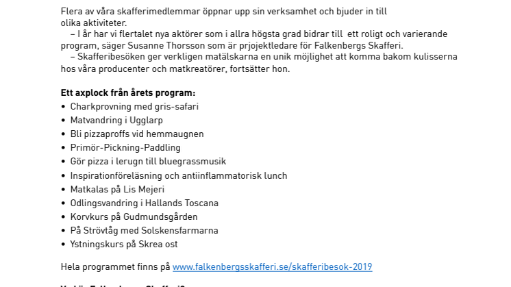 Falkenbergs Skafferi bjuder in till Skafferibesök