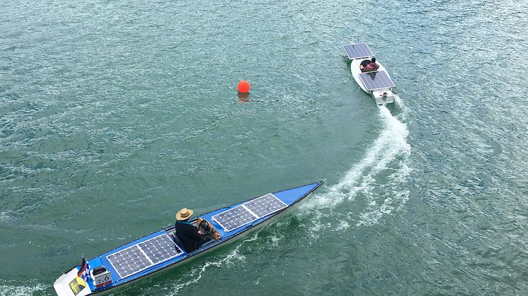 Team der TH Wildau siegte bei der 7. Solarboot-Regatta am 30. Juni 2018 auf dem brandenburgischen Werbellinsee