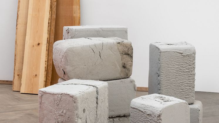 Jessica Olausson, flood defence barrier My Own Brucie the American Cocker Spaniel pine wood artificial ash, 2023