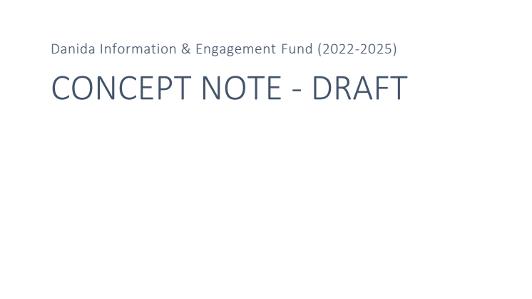 Konceptnote til ny oplysningspulje