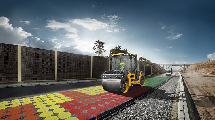 Se asfaltens densitet i realtid med Volvo Compact Assist