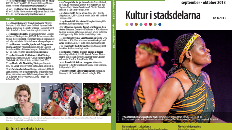 Kultur i stadsdelarna 2013 nr 3