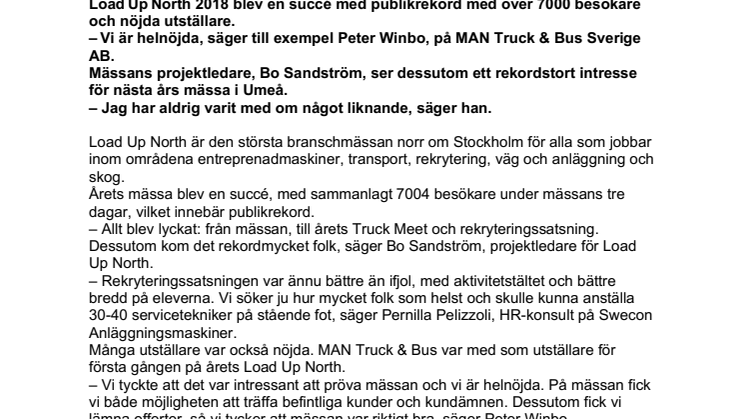 Load Up North: Publikrekord, nöjda utställare och stort intresse för nästa års mässa i Umeå