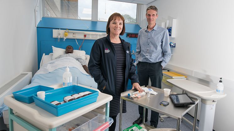 Jane Greaves and Norman Franklin in one of the OSCE test bays