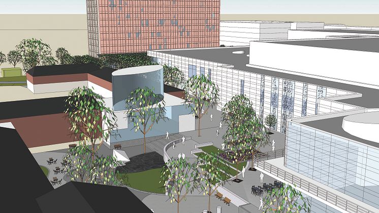 Första spadtaget på nya Turebergs torg och park i Sollentuna