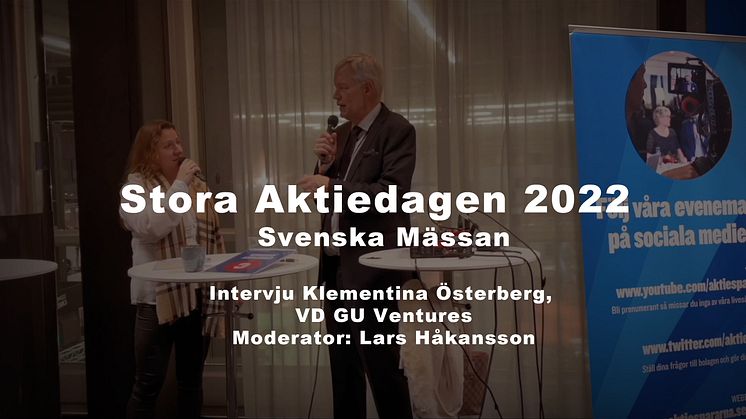 Stora Aktiedagen 2022 Svenska Mässan - Intervju med Klementina Österberg