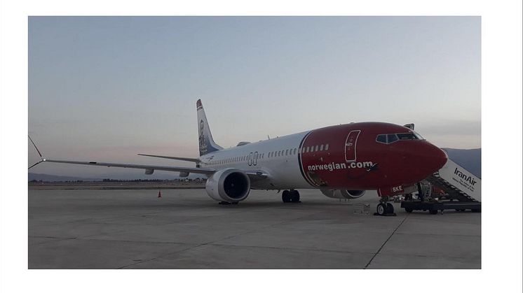 Boeing 737 MAX 8 (LN-BKE) en Shiraz 1