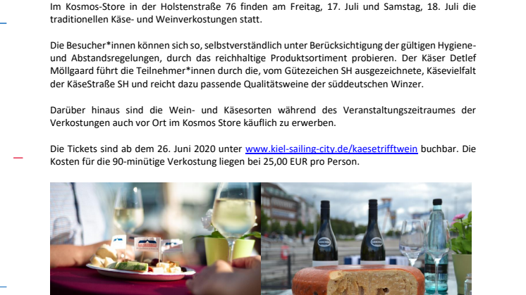 „Käse trifft Wein“ – gewohnter Genuss an neuer Stelle