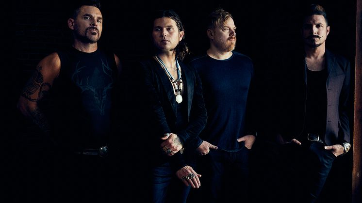 Rival Sons 2022 (fra venstre: Mike Miley, Jay Buchanan, Dave Beste, Scott Holiday). Foto: Robby Klein