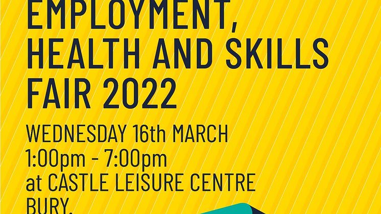 Your invitation to the Bury Works Employment, Health and Skills Fair
