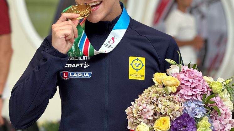 Victor Lindgren VM-guld i luftgevär 2023