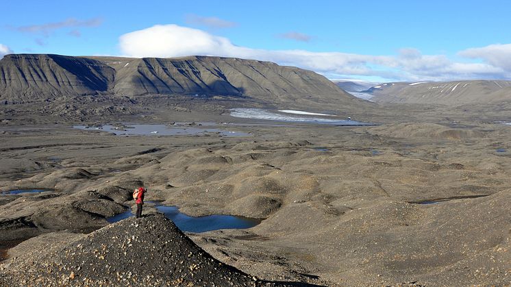 Fossil-bearing rocks on Spitsbergen 
