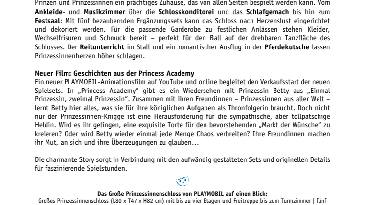 Macht Märchen wahr: Das PLAYMOBIL-Prinzessinnenschloss