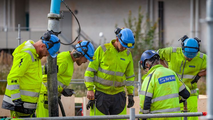 SVEAB Anläggning lägger grunden för Fisksätras nya Mulithall