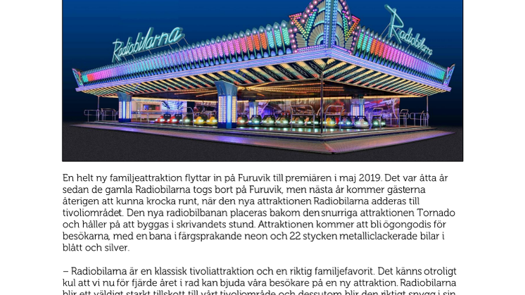 Radiobilarna är Furuviks nya attraktion 2019