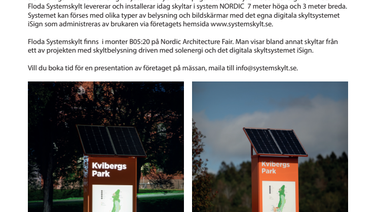 Floda Systemskylt - ledande leverantör av vägvisande skyltning