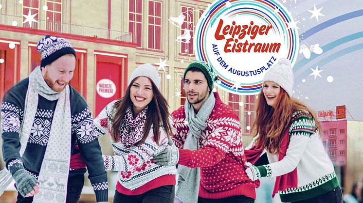 "Leipziger Eistraum" vor dem Opernhaus auf dem Augustusplatz
