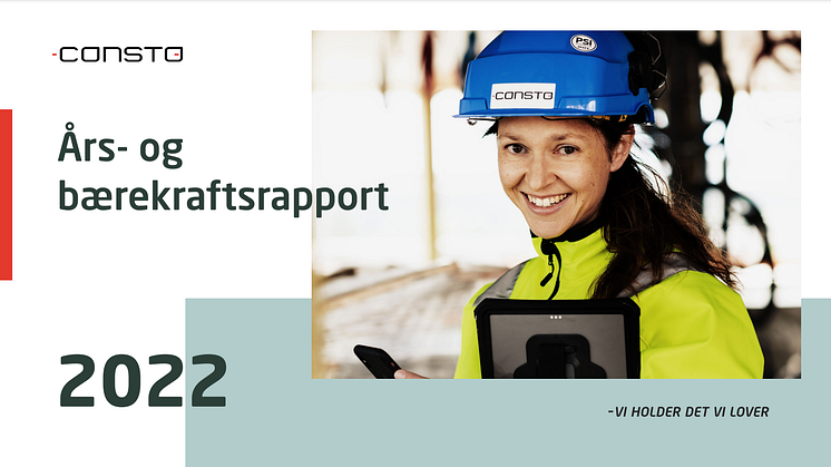 Constos hållbarhetsrapport för 2022 är nu klar.