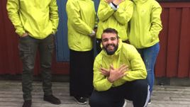 Tre snabba med en av våra sommarvärdar