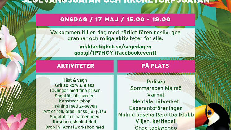 Missa inte Segedagen den 17 maj!