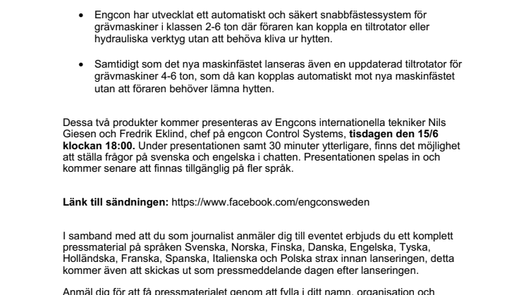 210610_Pressinbjudan_Lansering av två produktnyheter