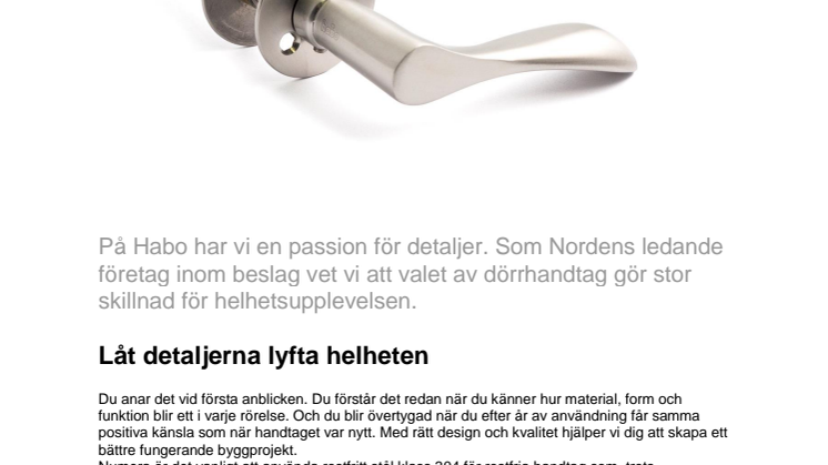 Rostfritt på riktigt med omsorg om detaljerna