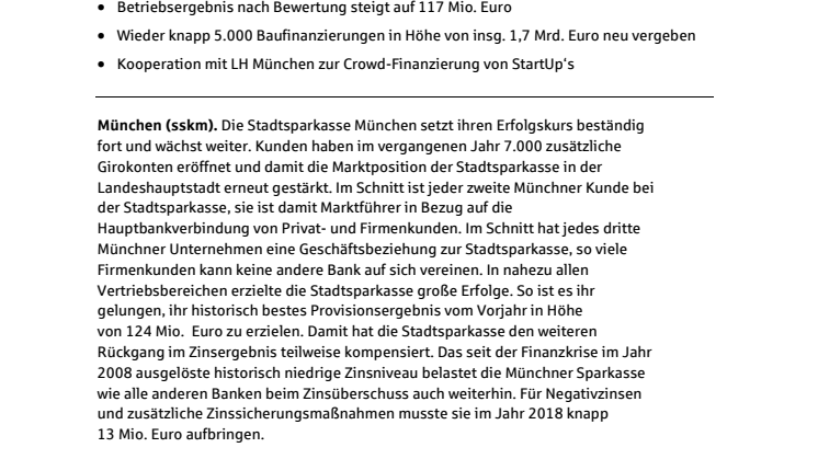 Jeder zweite Münchner ist Kunde bei der Stadtsparkasse München