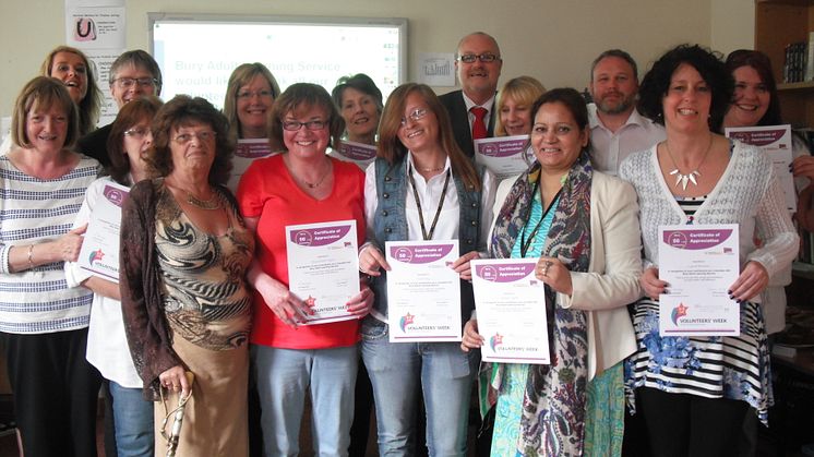 Awards for Bury’s adult services volunteers