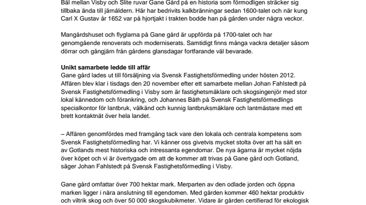 En av Gotlands mest historiska gårdar har sålts