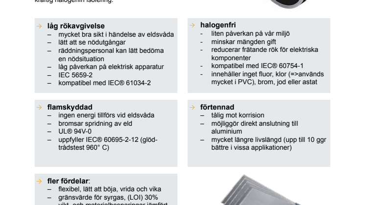 Flamdämpande, flexibel, halogenfri: Mericon introducerar ny, avancerad Flexibar