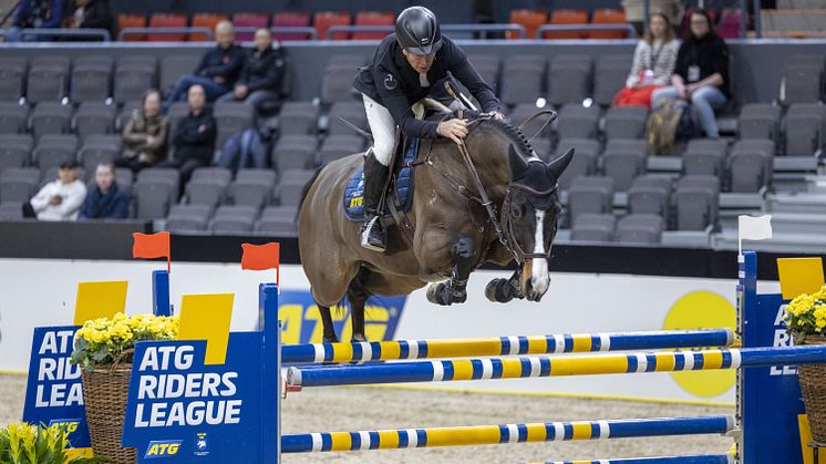 Rolf-Göran Bengtsson och Caillan vinnare i ATG Riders League. Foto: Roland Thunholm
