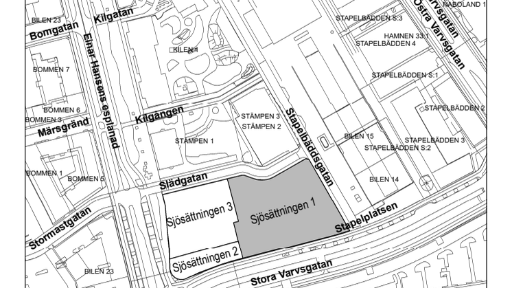 Karta Malmö Sjösättningen 1