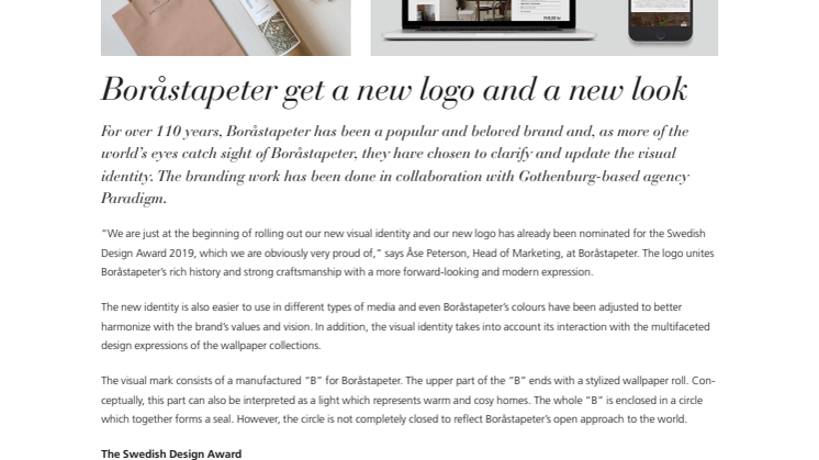 Boråstapeter get a new logo and a new look