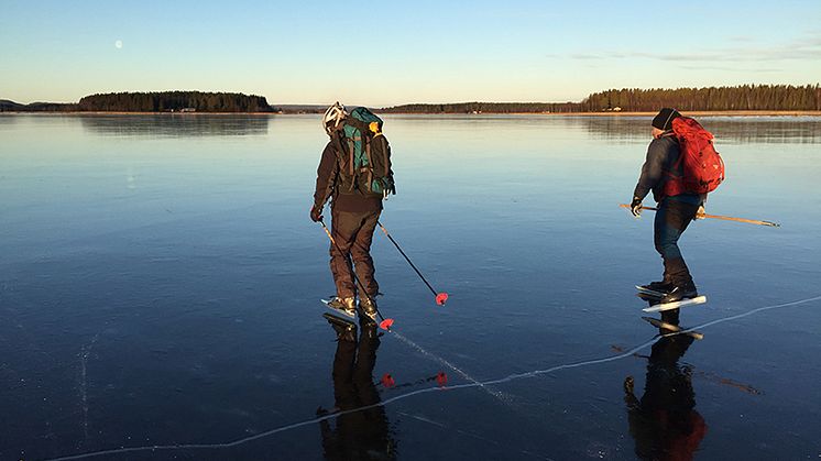 Isbanan bjuder på ett fantastiska islandskap.                     Foto: Ann-Sofie Boman