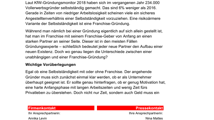 Das Gründer-ABC: Was Unternehmensgründungen im Franchise von anderen unterscheidet